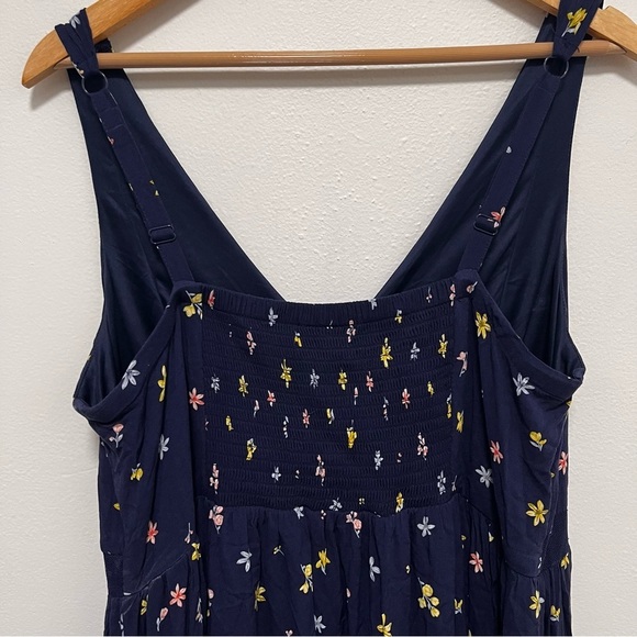 TORRID Challis Button Front Floral Navy Maxi Dress Size 1X - Picture 6 of 10